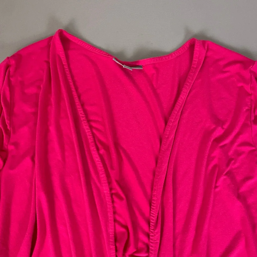 Jessica London Cardigan Sweater Women's Plus Size 30/32 Pink Open Front Rayon **